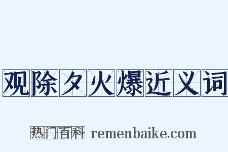 观除夕火爆近义词是什么意思的图片
